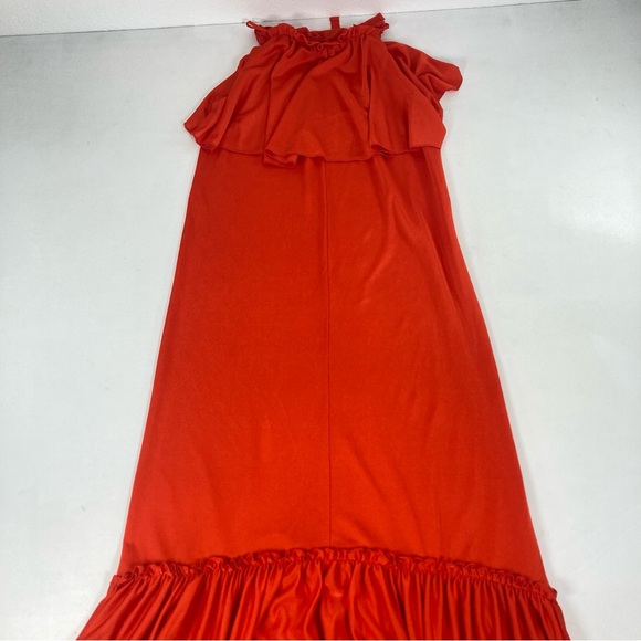 Free People Dresses & Skirts - Free People Orange Coco S/P Maxi Dress Ruffle Tie Straps  chic boho Beach Summer